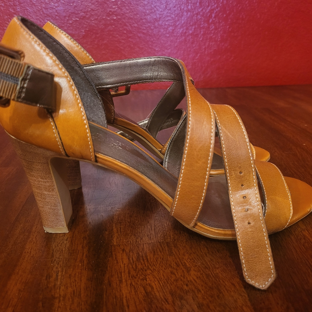 Elegant Tan Strappy Heels